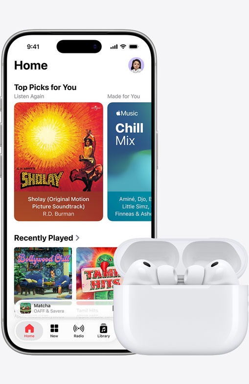 iPhone and AirPods